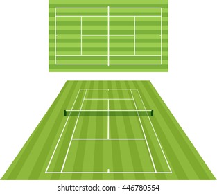 Grass tennis court