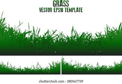 Grass texture - abstract stock vector template - easy to use
