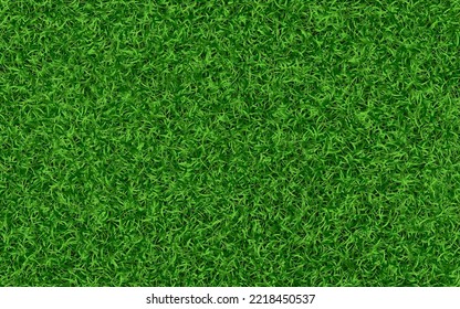 Grass texture. Green lawn background. Realistic fresh field. Summer meadow template. Garden or backyard concept. Green grass carpet. Eco wallpaper. Vector illustration.