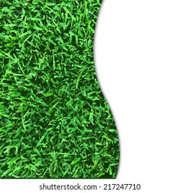 Grass Texture Poster With Gradient Mesh,  Vector Illustration