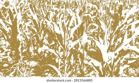 Grass texture vector image that grew in abundance in the field - illustration.