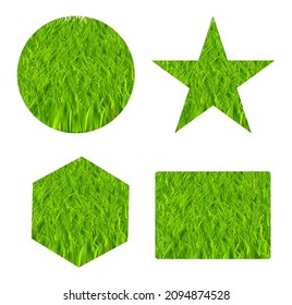 Grass Texture Within Different Shapes