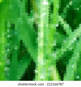 Grass themed blurry background with circular grid
