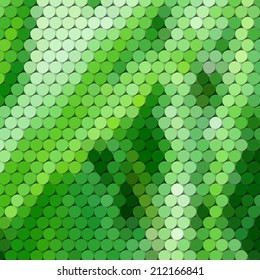 Grass themed blurry background with circular grid