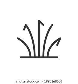 Grass thin line icon. Symbol in trendy outline style. Premium design for web and apps. Perfect for UI. 