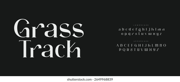 Grass Track calligraphy alphabet small lettering a to z font family