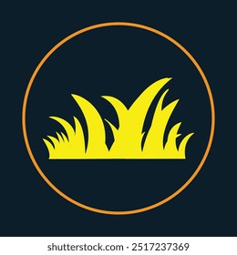 Grass trendy icon glorious abstract vector illustration colorful artwork lovely design.eps