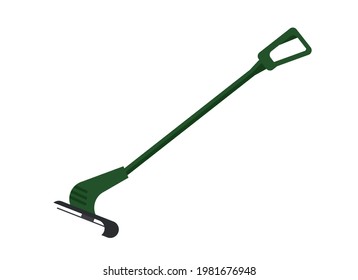 Grass trimmer illustration. Isolated on white background