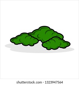grass underbrushes / bushes cartoon vector design inspiration . fluffy plant vector design template