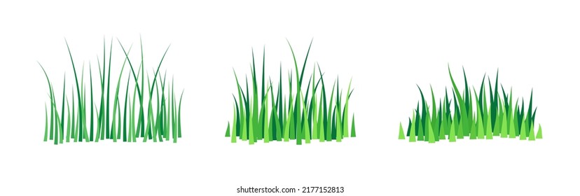 Grass Vector Clipart Set Isolated On Stock Vector (Royalty Free ...