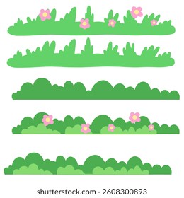 Grass vector collection design. Different doodles of grass.