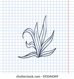 grass vector doodle illustration