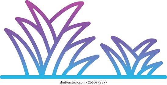 Ícone de vetor de grama. Pode ser usado para impressão, aplicativos móveis e da Web.