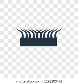 Grass vector icon isolated on transparent background, Grass transparency logo concept