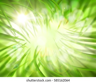 In the grass. Vector illustration.