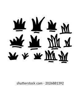 Grass vector illustration with hand drawn style