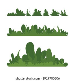 Grass Vector Illustration, Simple And Trendy With Flat Design