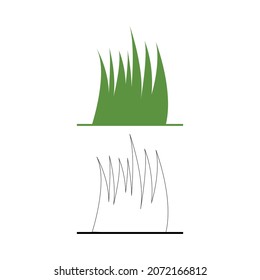 Grass vector with line art for painting