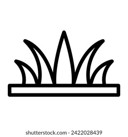 Grass Vector Line Icon Design