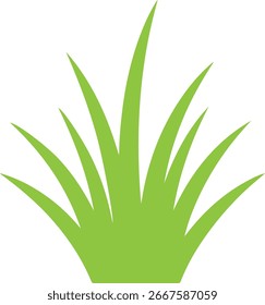 Grass Vector Logo On White Background – Minimal Nature Design