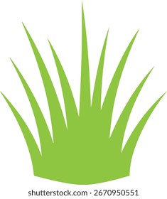 Grass Vector Logo On White Background – Minimal Nature Design