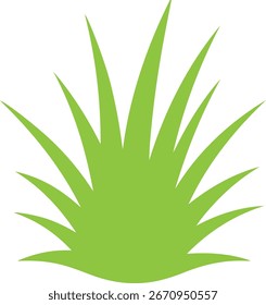 Logotipo De Vector De Hierba Sobre Fondo Blanco – Diseño De Naturaleza Mínima