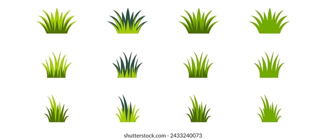 Grass vector. On a white background