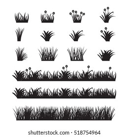 Grass vector set. 