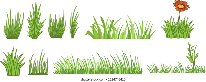 Grass vector set collection graphic clipart design