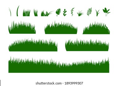 Grass Vector Set Collection Graphical Resources Stock Vector (Royalty ...