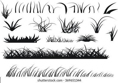 Grass vector silhouette