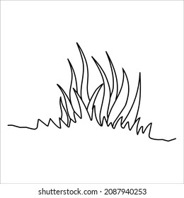 Grass vector silhouette drawing sketch