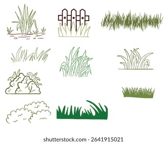 Grass vector grass template in green color