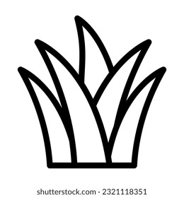 Grass Vector Thick Line Icon For Personal And Commercial Use.

