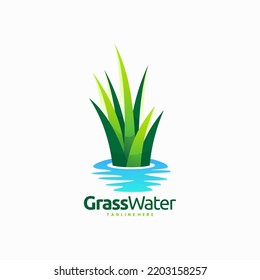 grass and water logo design