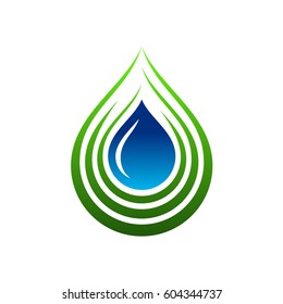 Grass Water Logo Template