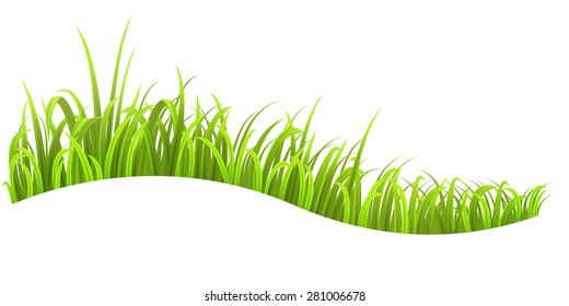 Grass wave isolated on white background