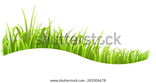 Grass Wave Isolated On White Background Stock Vector (Royalty Free ...