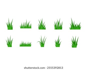 Grass Weeds Design Element Set