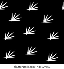 Grass white seamless pattern. Fashion graphic background design. Modern stylish abstract monochrome texture. Template for prints, textiles, wrapping, wallpaper, website etc VECTOR illustration