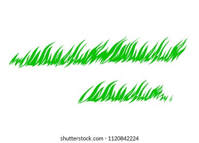 Grass in the wind. Vector. Isolated on white background.