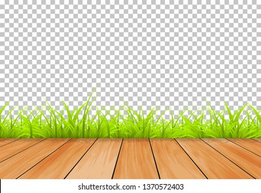 Grass with wood. Background isolated. Summer illustration. Vector illustration