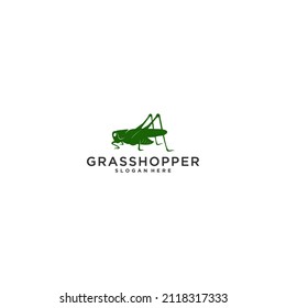 Grasshoper-Logo-Vorlage auf weißem Hintergrund