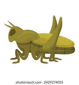 Grasshopper animal icon cartoon vector. Color jump. Happy cute funny