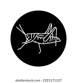 Grasshopper black line icon. Pictogram for web page, mobile app, promo.