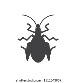 Grasshopper, cricket insect icon. flat simple pictogram. vector illustration