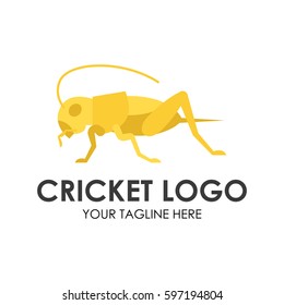 Grasshopper, cricket insect logo