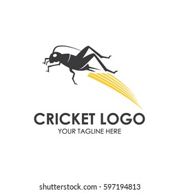 Grasshopper, cricket insect logo