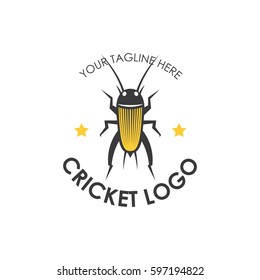 Grasshopper, cricket insect logo