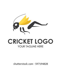 Grasshopper, Cricket Insect Logo